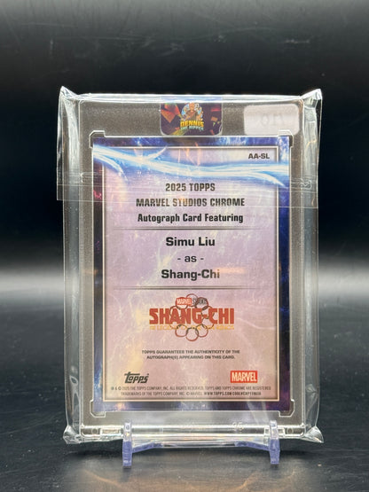 2025 Topps Marvel Studios Chrome Simu Liu Shang Chi Auto 9/10
