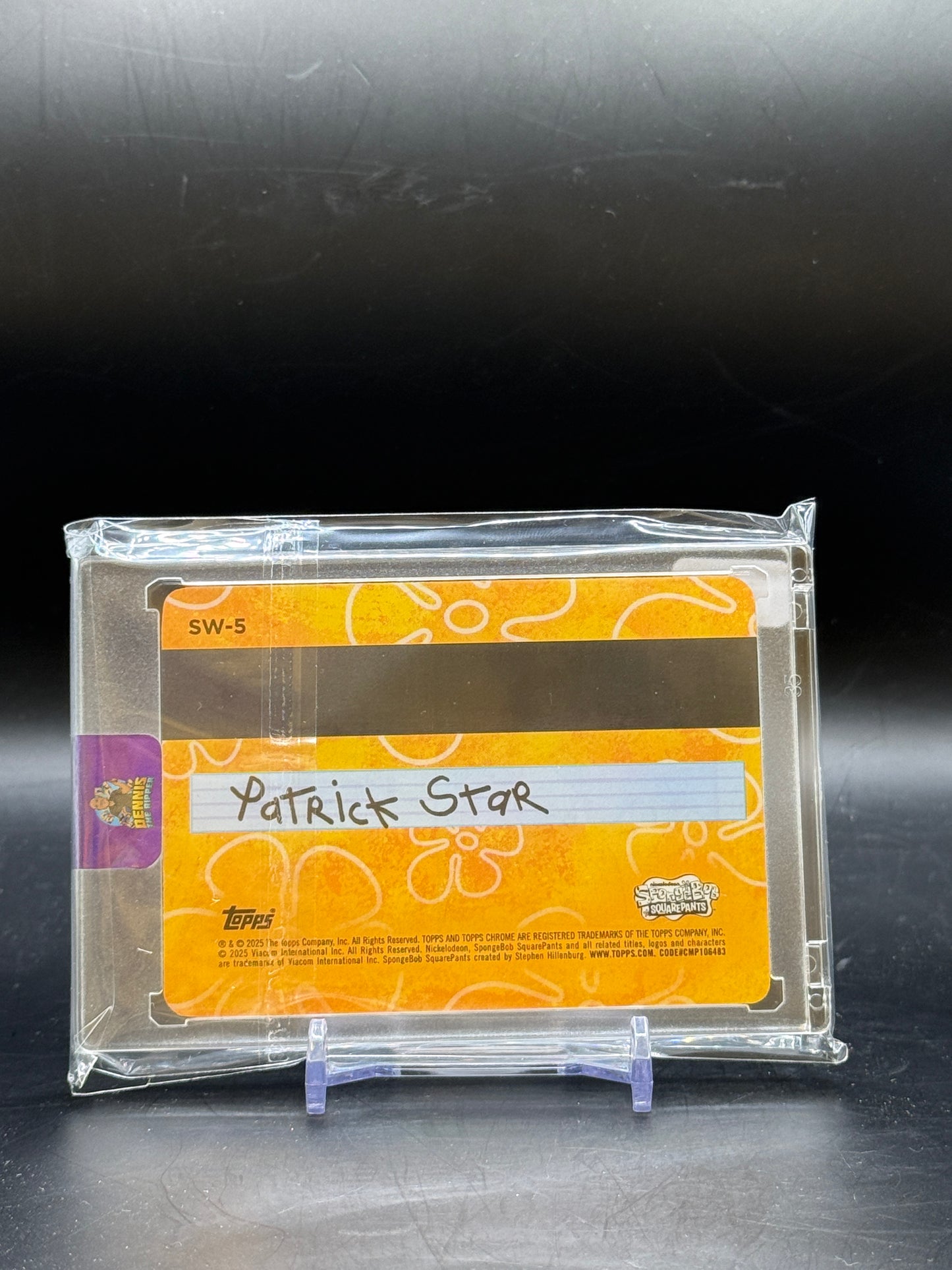 2025 Topps Chrome Spongebob SquarePants 25th Patrick Star Patrick's Fishing License 38/99
