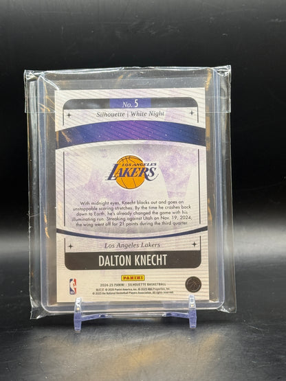 2024-25 Panini Silhouette NBA Dalton Knecht Los Angeles Lakers White Night