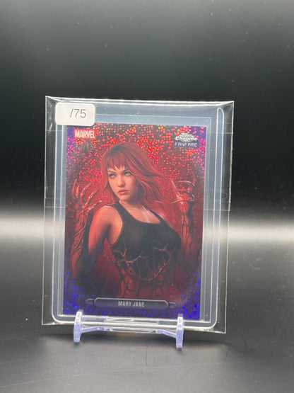 2026 Topps Chrome Marvel Comics Mary Jane Purple Fanfare 34/75