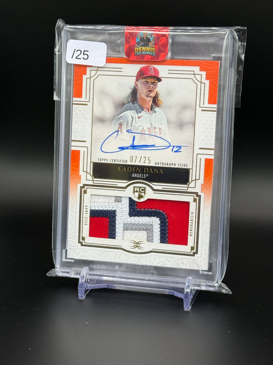 2025 Topps Definitive MLB Caden Dana Los Angeles Angles Rookie Patch Auto 07/25