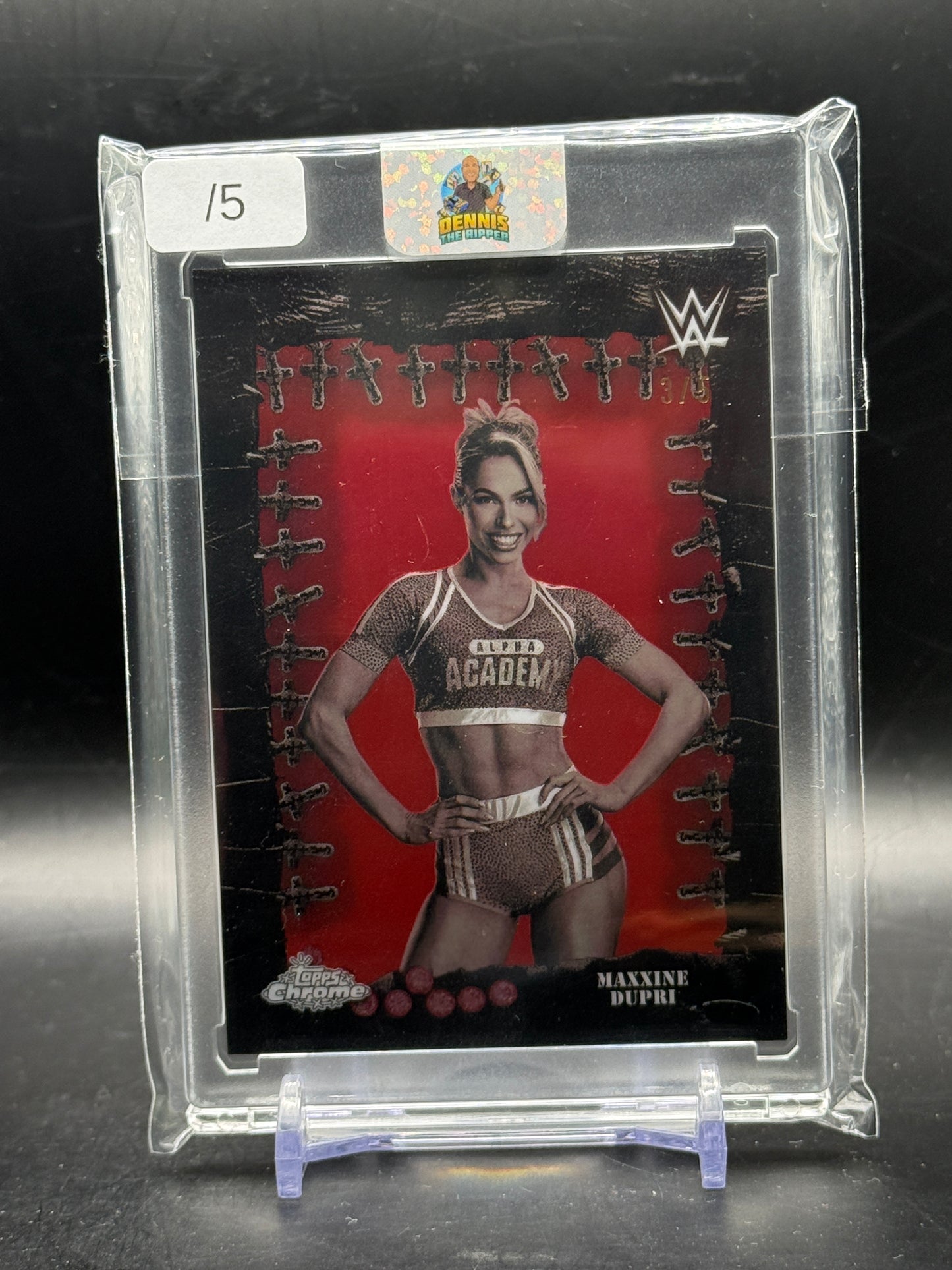 2025 Topps Chrome WWE x Cactus Jack Maxxine Dupri Red 3/5
