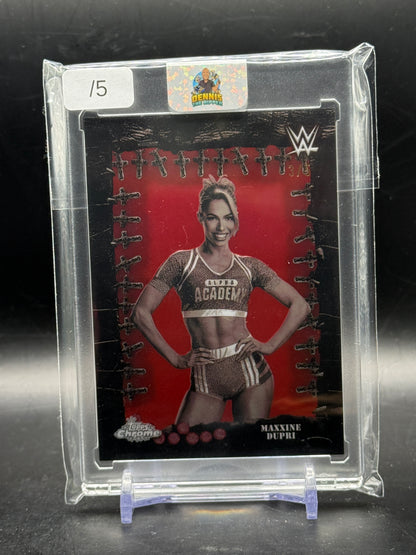 2025 Topps Chrome WWE x Cactus Jack Maxxine Dupri Red 3/5