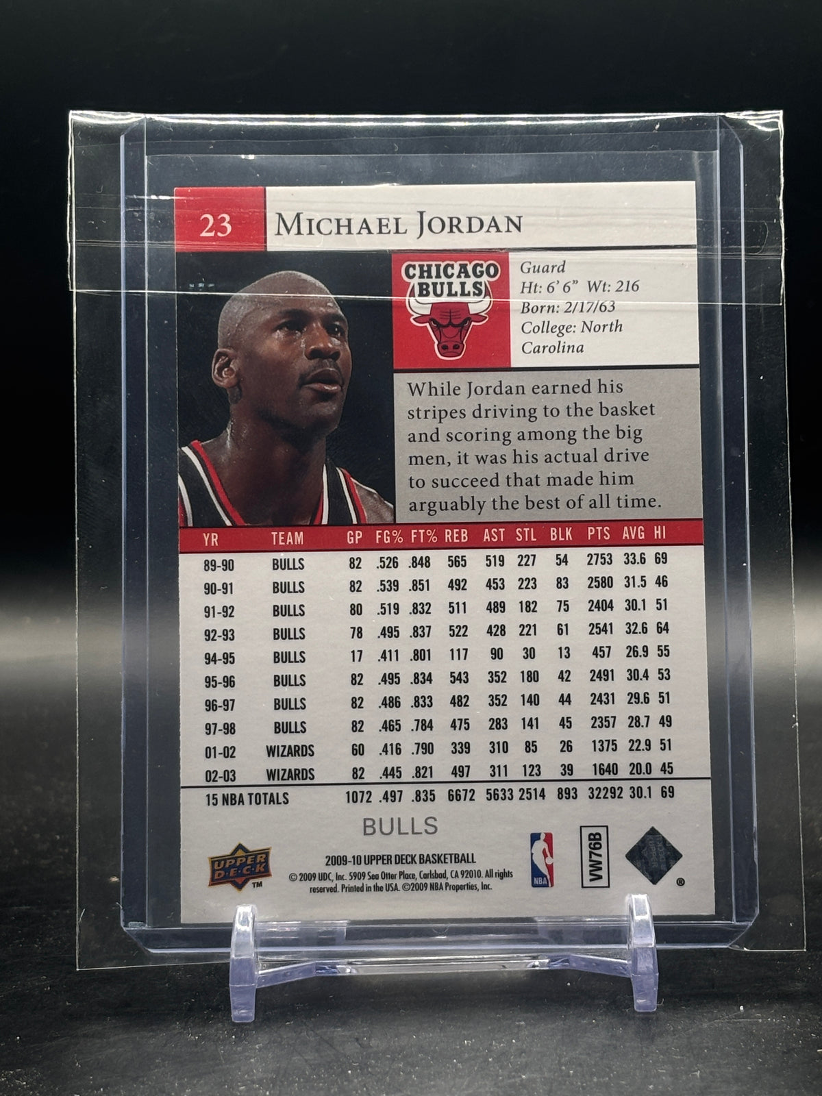 2010 Upper Deck NBA Michael Jordan Chicago Bulls #23