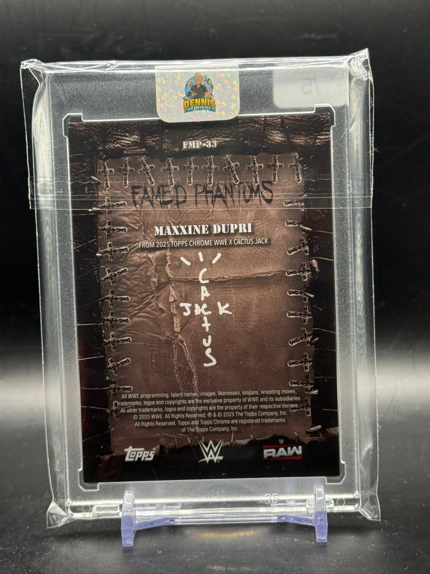 2025 Topps Chrome WWE x Cactus Jack Maxxine Dupri Red 3/5