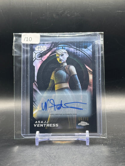 2026 Topps Star Wars Chrome Asajj Ventress Black Auto 04/10