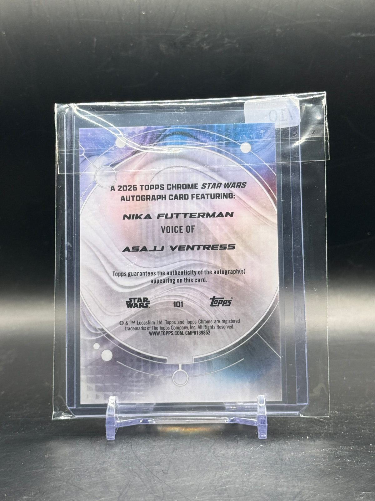 2026 Topps Star Wars Chrome Asajj Ventress Black Auto 04/10