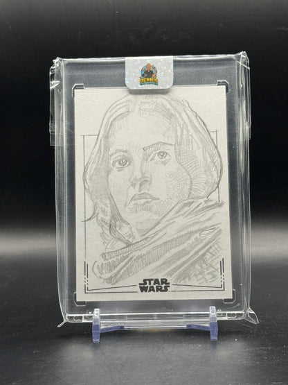 2026 Topps Star Wars Chrome Leia Organa Rutvig Vaid Sketch