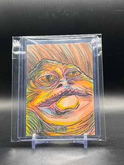 2026 Topps Star Wars Chrome Jabba the Hutt Elvin A. Hernandez Sketch