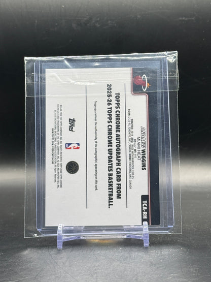 2025-26 Topps Chrome Sapphire NBA Andrew Wiggins Miami Heat Gold Auto 49/50