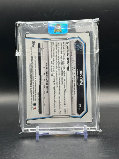 2025-26 Topps Bowman Chrome MLB Luis Cova Miami Marlins Gum Ball Auto 4/5
