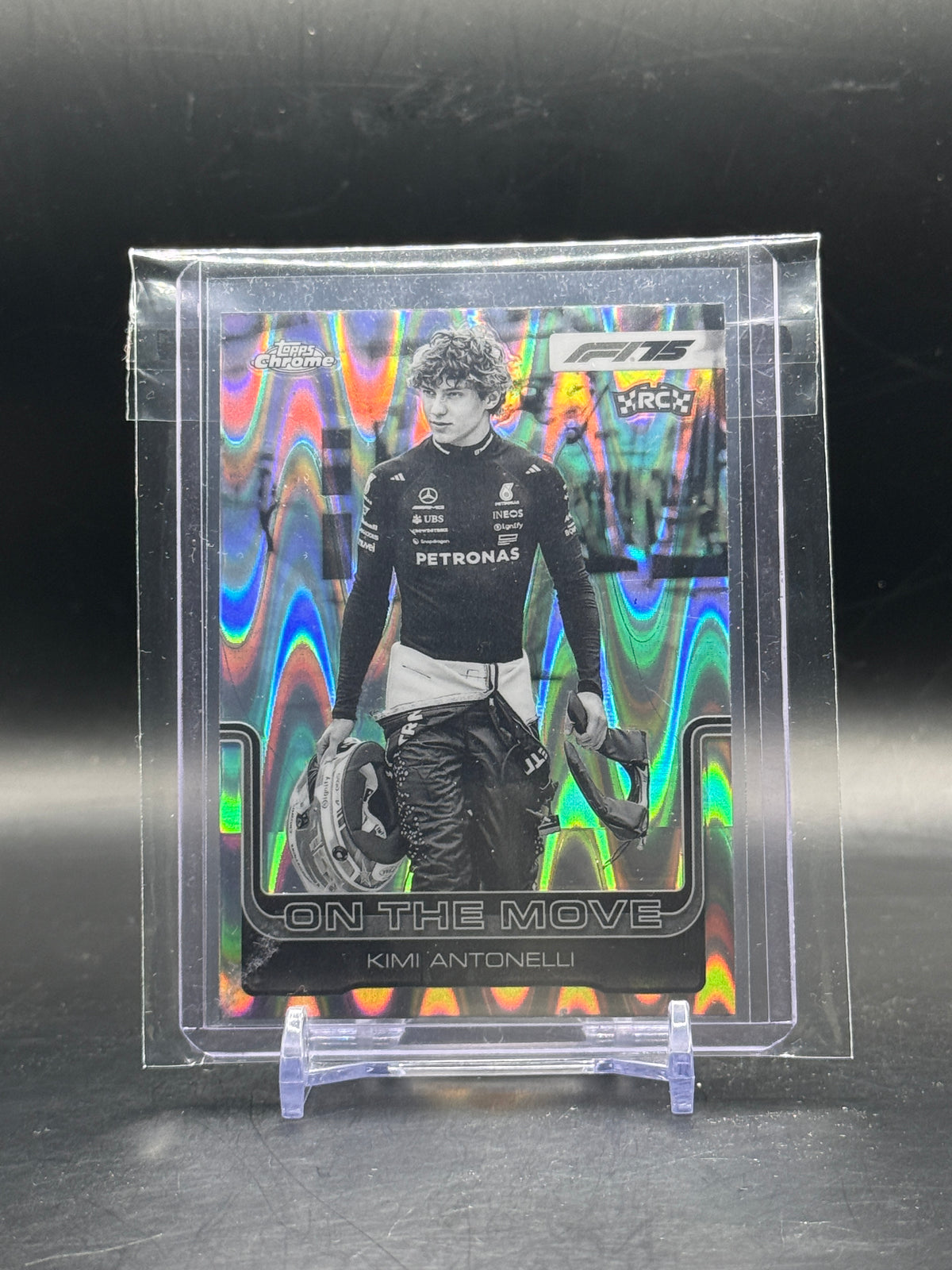 2025 Topps Chrome F1 Kimi Antonelli Mercedes On the Move Wave