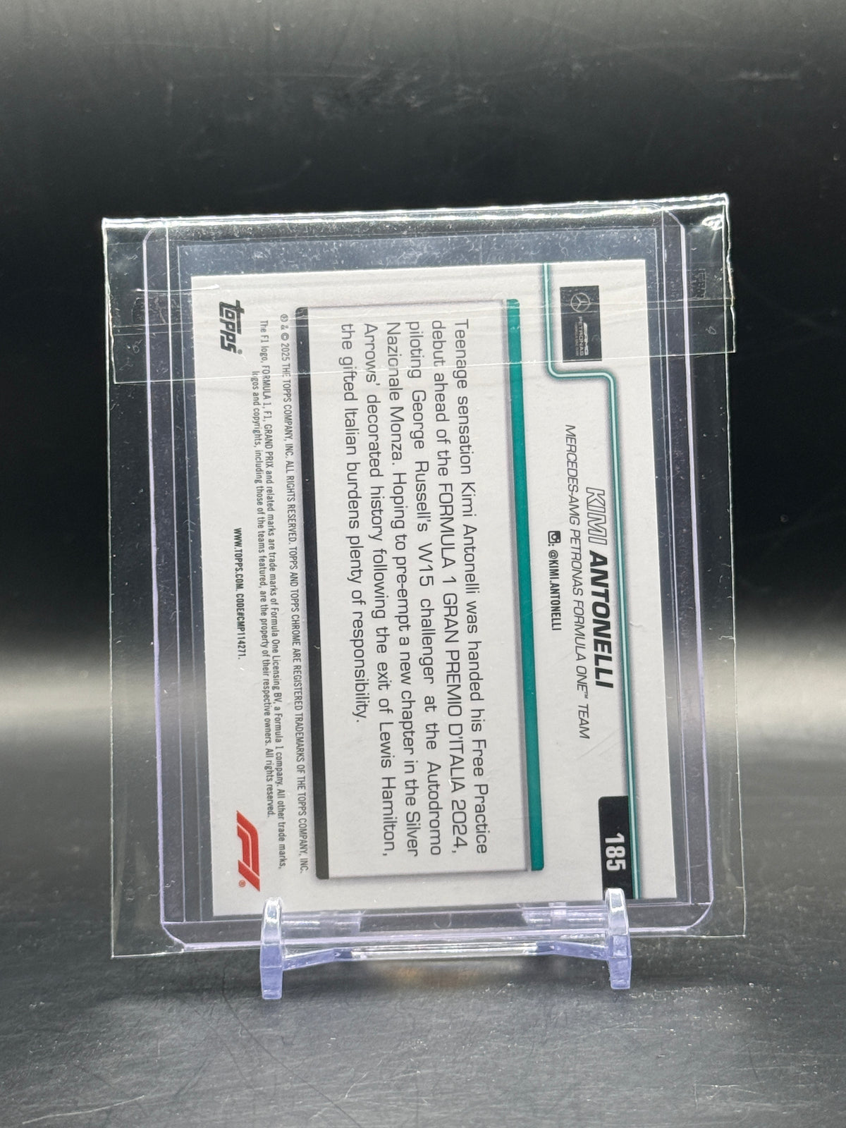 2025 Topps Chrome F1 Kimi Antonelli Mercedes On the Move Wave