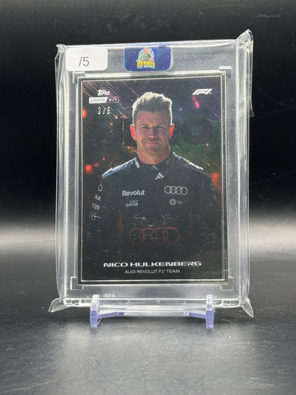 2026 Topps Lights Out F1 Nico Hulkenberg Audi Revolut Nero Gold Frame 2/5