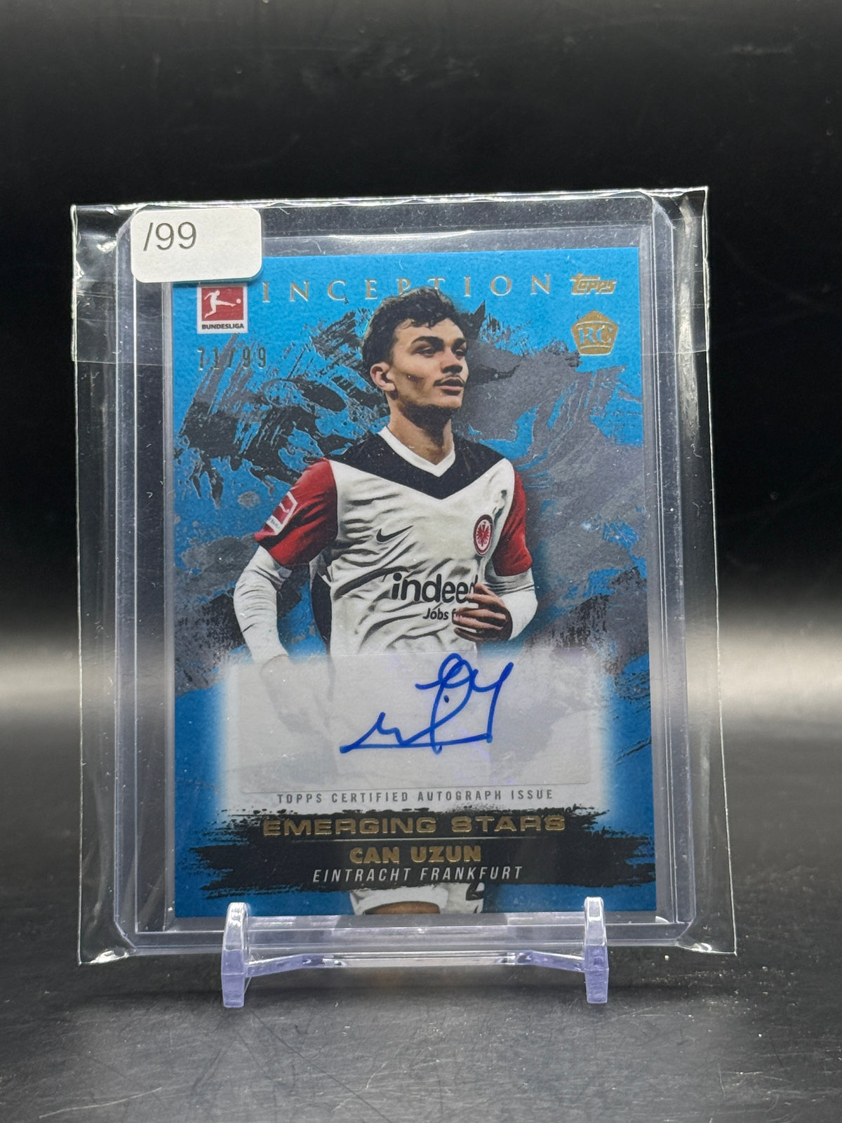 2024-25 Topps Inception Bundesliga Can Uzun Eintracht Frankfurt Blue Auto 71/99