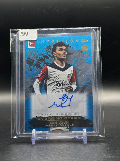 2024-25 Topps Inception Bundesliga Can Uzun Eintracht Frankfurt Blue Auto 71/99