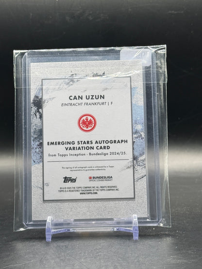 2024-25 Topps Inception Bundesliga Can Uzun Eintracht Frankfurt Blue Auto 71/99