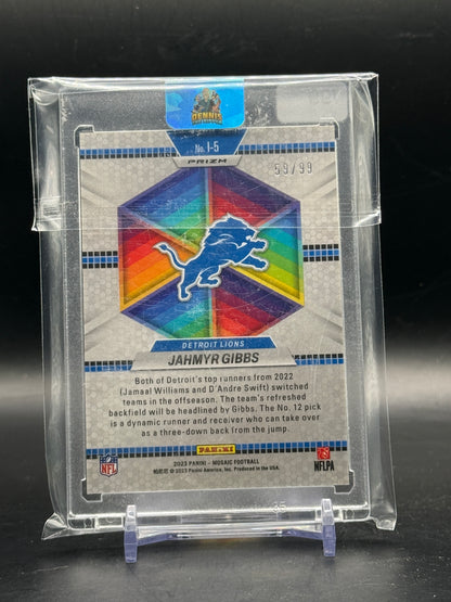 2023 Panini Mosaic NFL Jahmyr Gibbs Detroit Lions Introductions 59/99