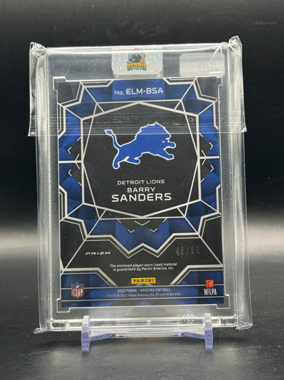 2022 Panini Spectra NFL Barry Sanders Detroit Lions Epic Legends Patch 48/99