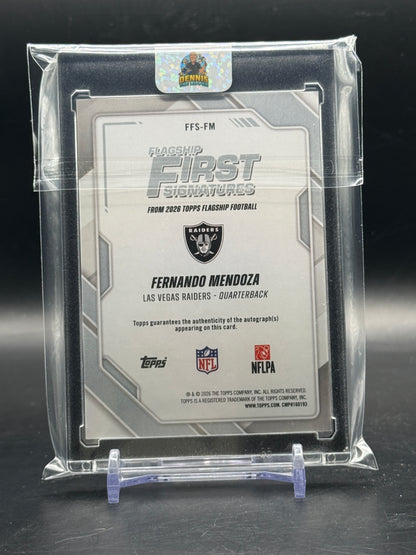 2026 Topps Flagship NFL Fernando Mendoza Las Vegas Raiders Auto