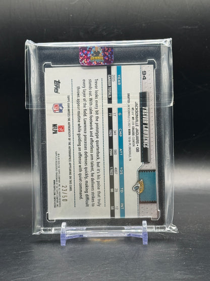 2026 Topps Flagship NFL Trevor Lawrence Jacksonville Jaguars Gold Auto 23/50