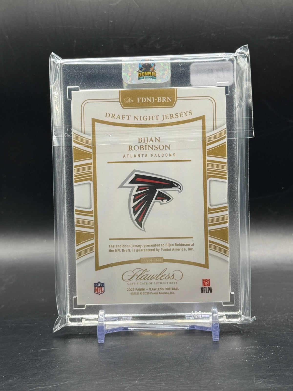 2025 Panini Flawless NFL Bijan Robinson Atlanta Falcons Red Patch 14/15