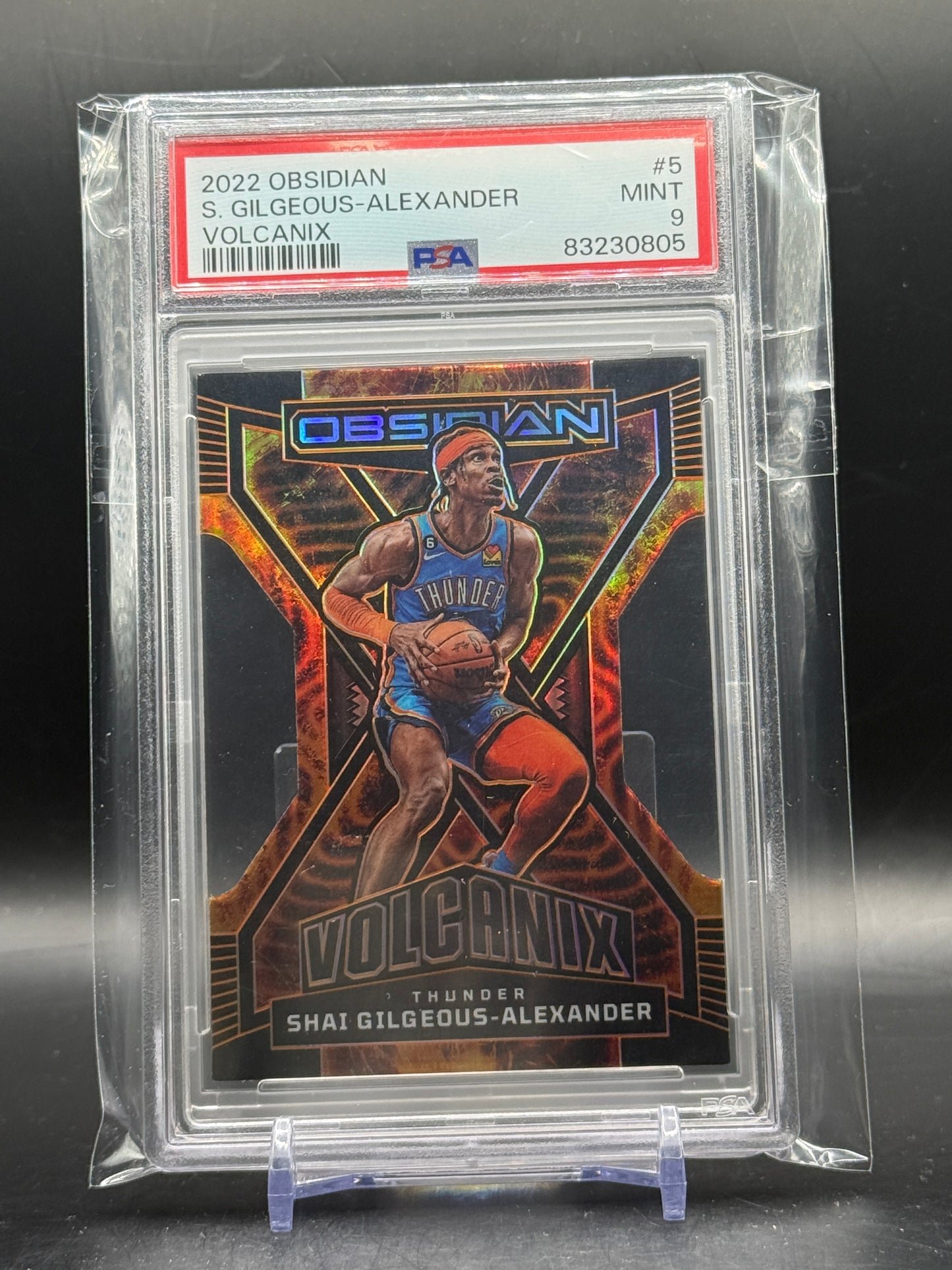 2022 Panini Obsidian NBA Shai Gilgeous-Alexander Oklahoma City Thunder Volcanix PSA 9 83230805