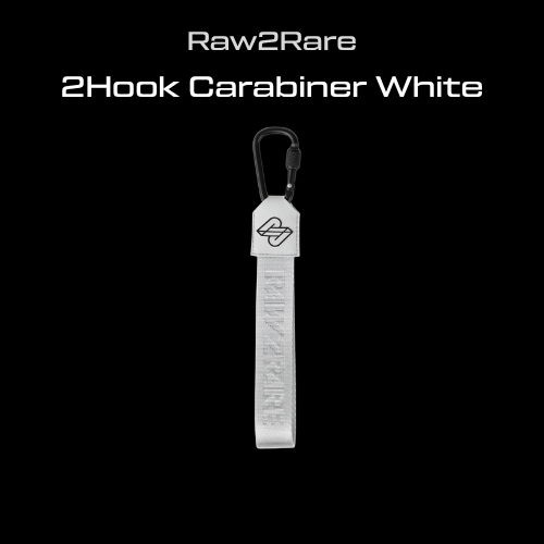 2Hook Carabiner White Raw2Rare