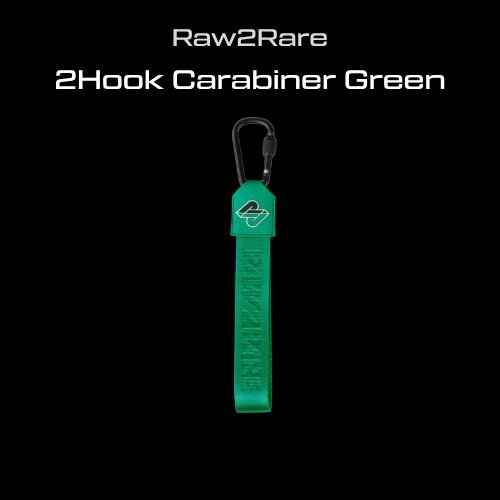 2Hook Carabiner Green Raw2Rare
