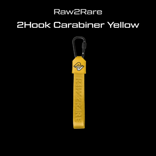 2Hook Carabiner Yellow Raw2Rare