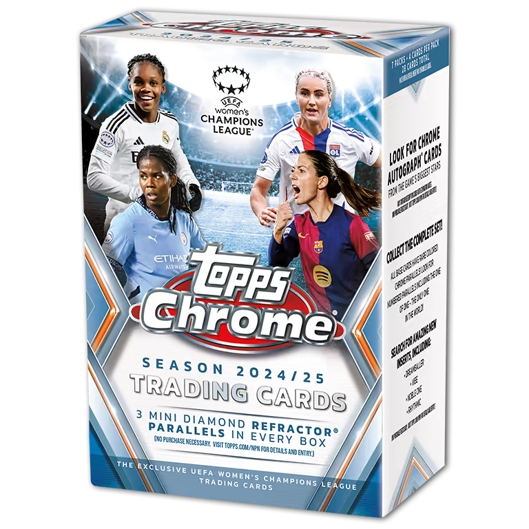 2024/25 Topps UEFA Women's Champions League Chrome Value Blaster Box
