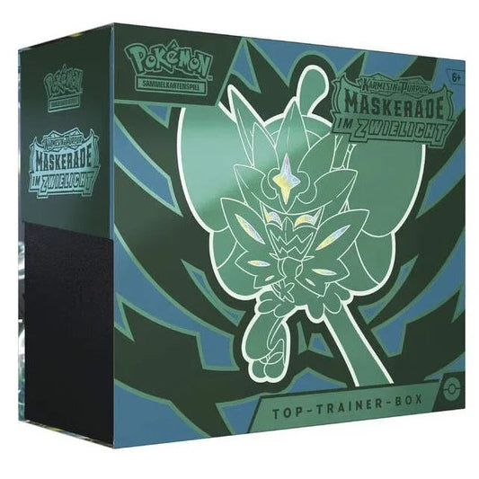 Pokémon KP06 Karmesin & Purpur Top Trainer Box Maskerade im Zwielicht (DE)