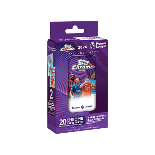 2026 Topps Chrome Premier League Soccer Tin Box
